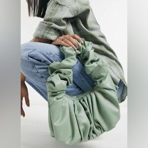 Asos Design Ruched Shoulder Bag | Sage Green